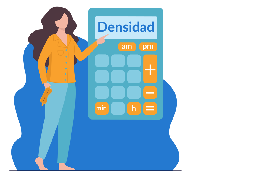 calcular densidad colchon