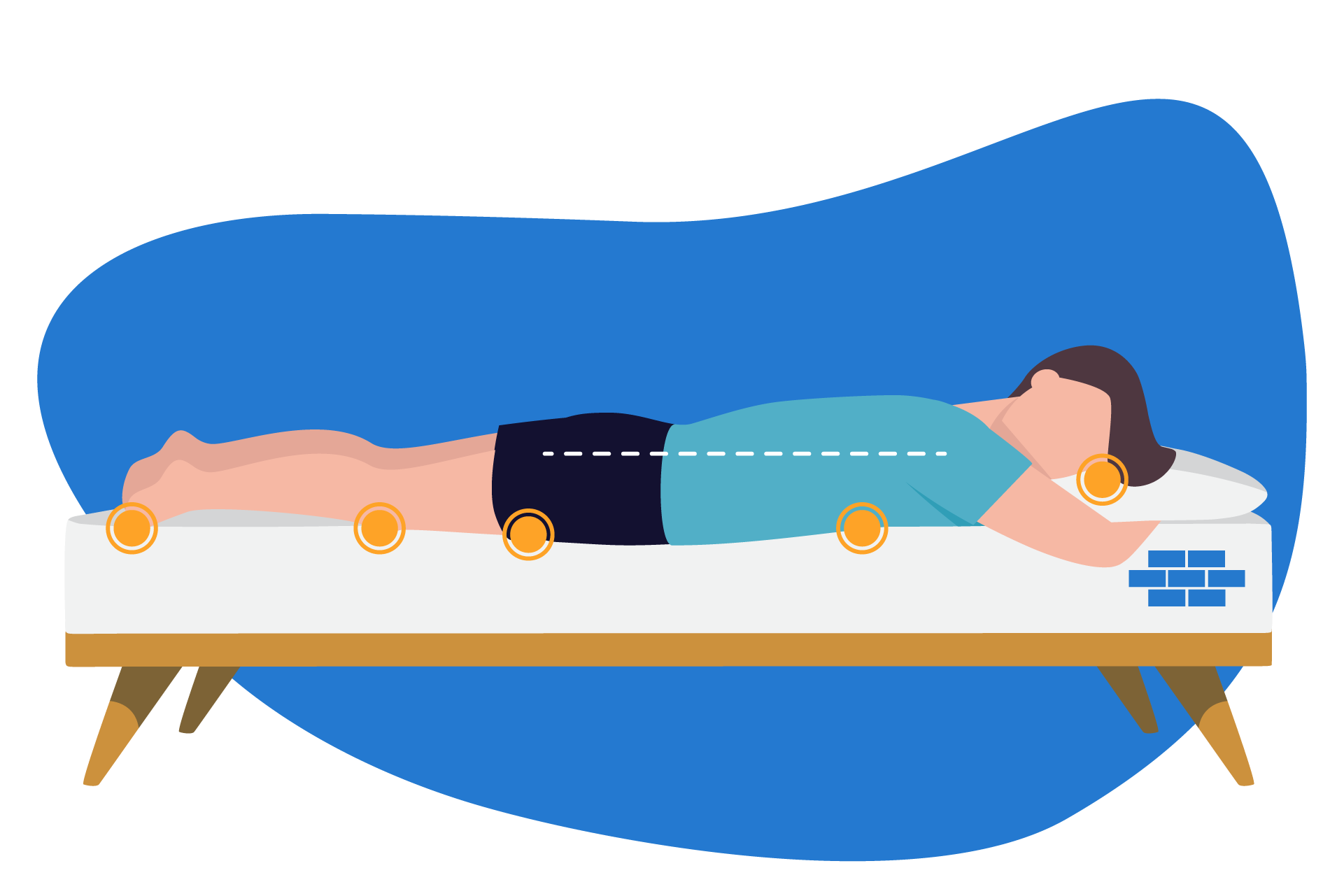 dormir boca abajo colchón.