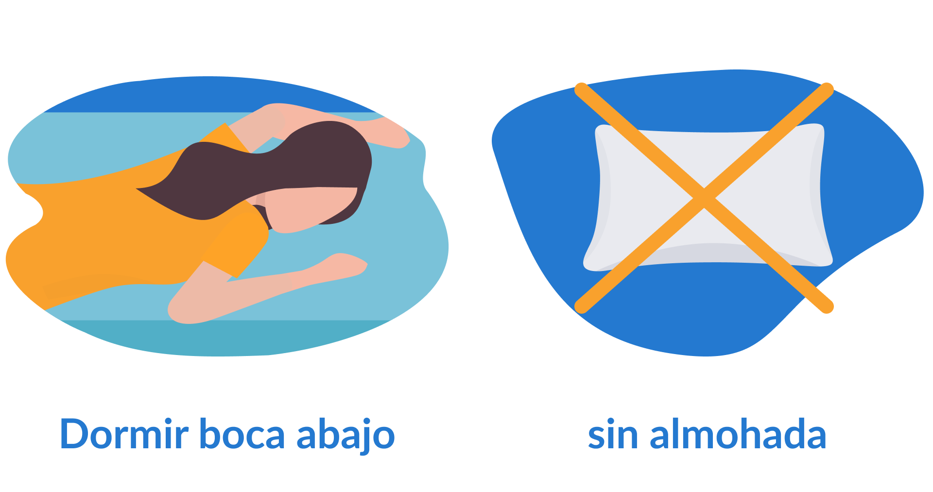 almohada dormir boca abajo.