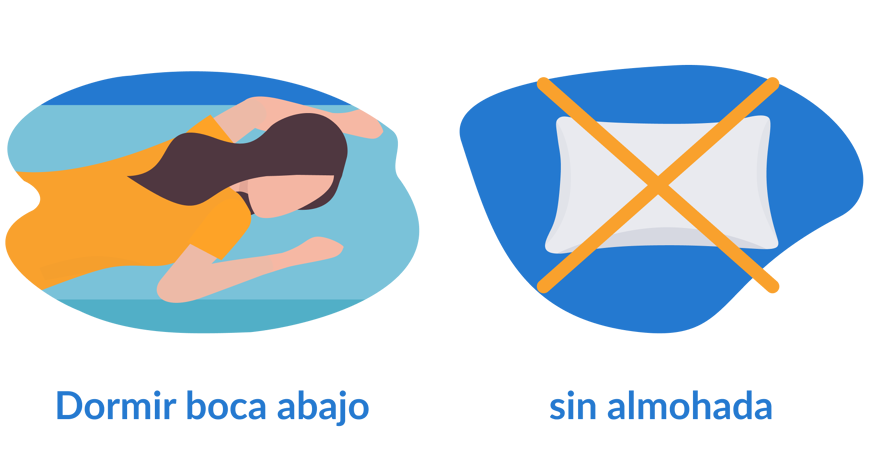 almohada dormir boca abajo.