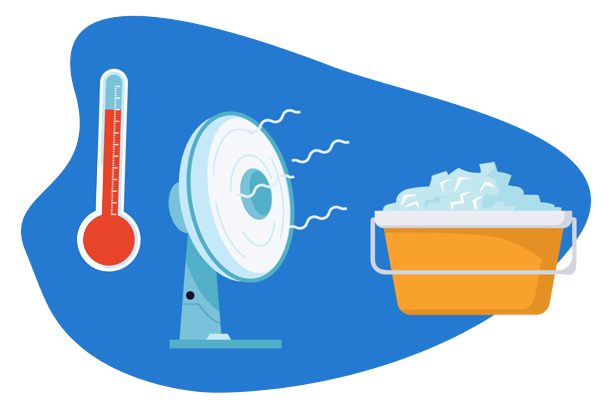 Ventiladores de pie rebajados.