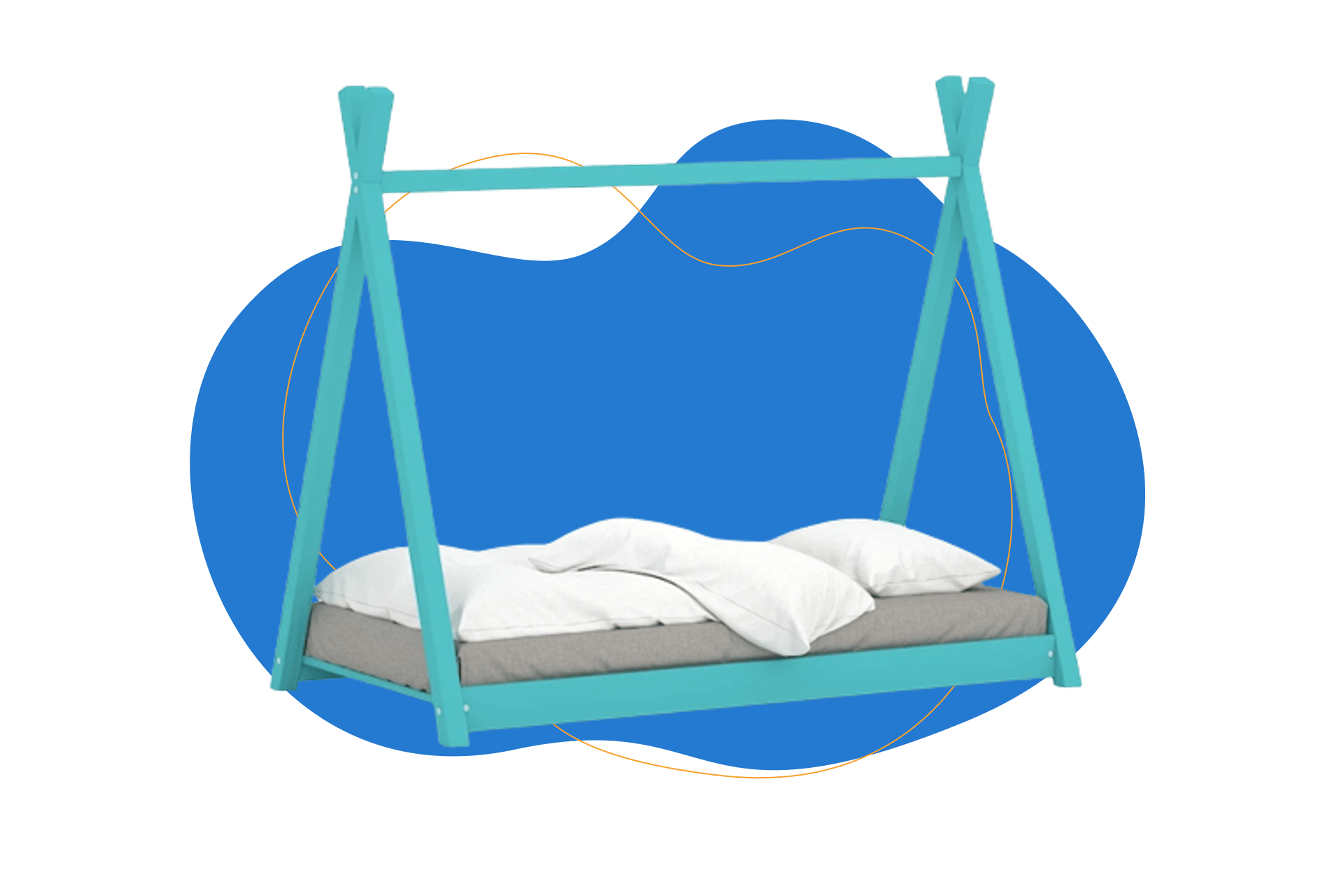 Cama Infantil Tipi con Somier de Diseños y Fabricados en Madera