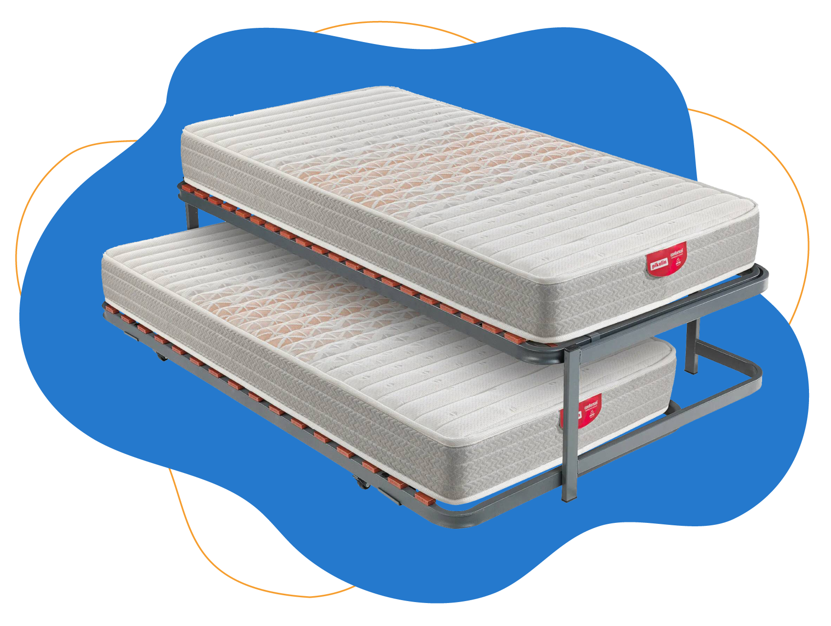 Pack somier nido con dos colchones Apple Compact