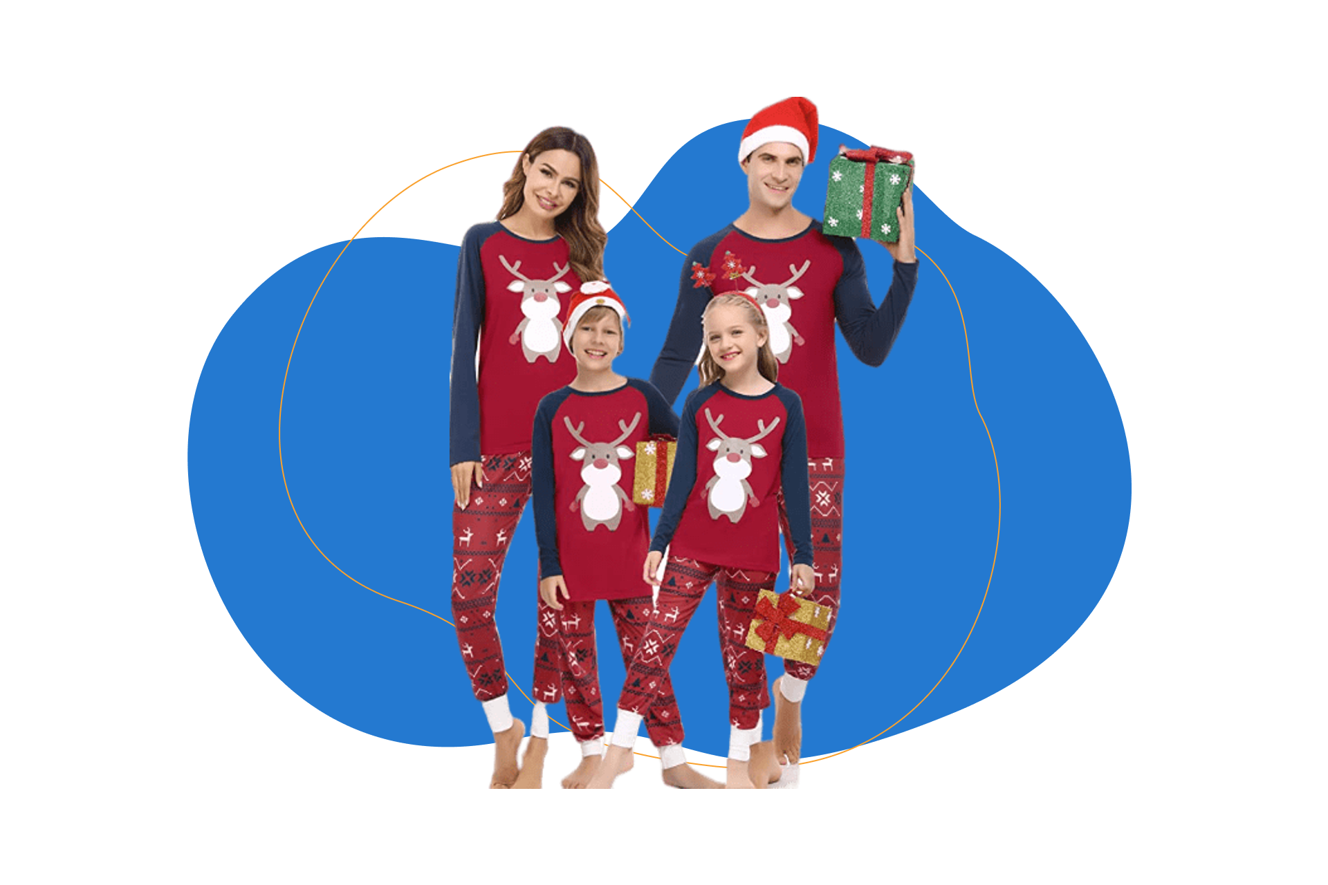 Aseniza Pijamas Navidad Familia