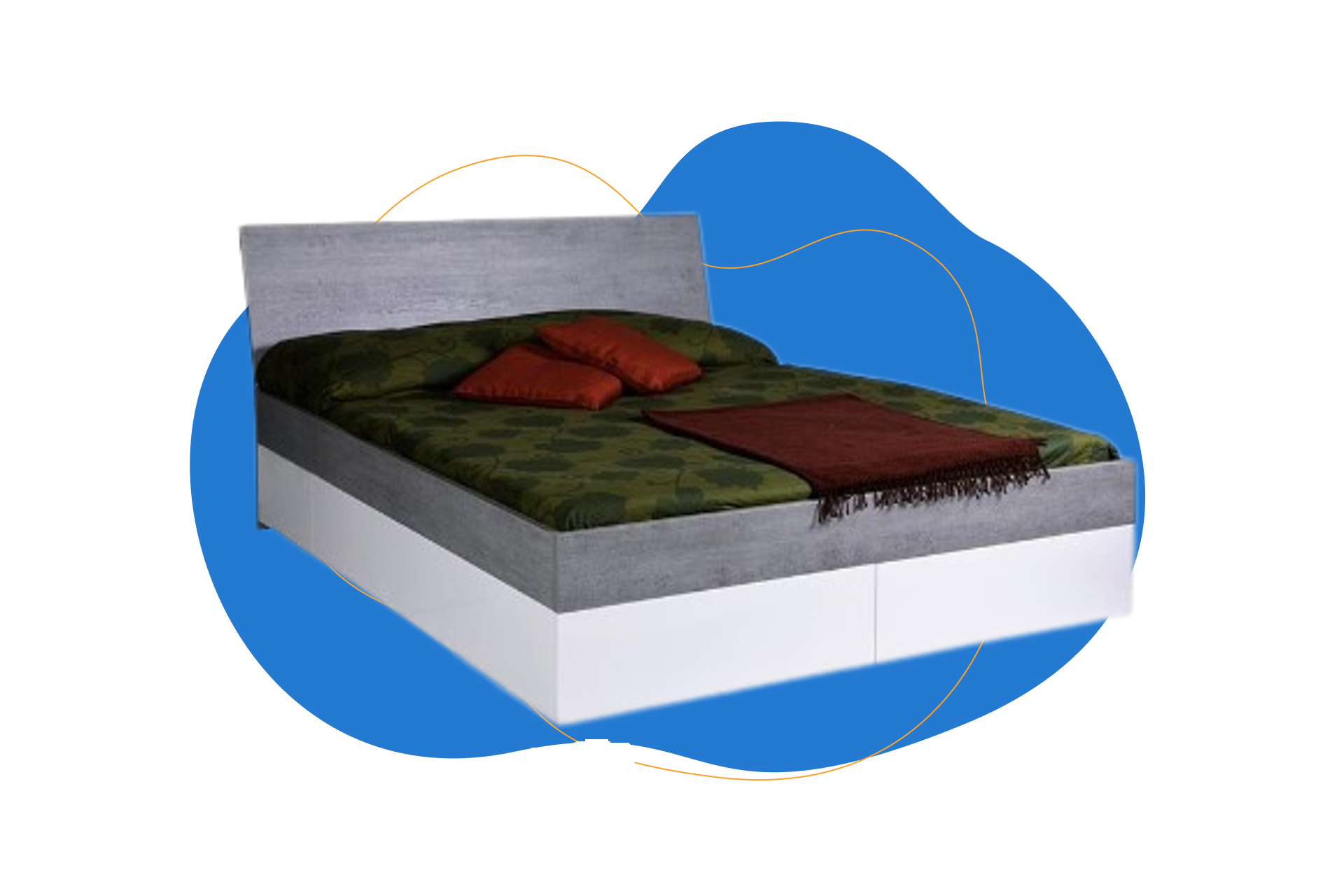 Cama 140x200 con cajones