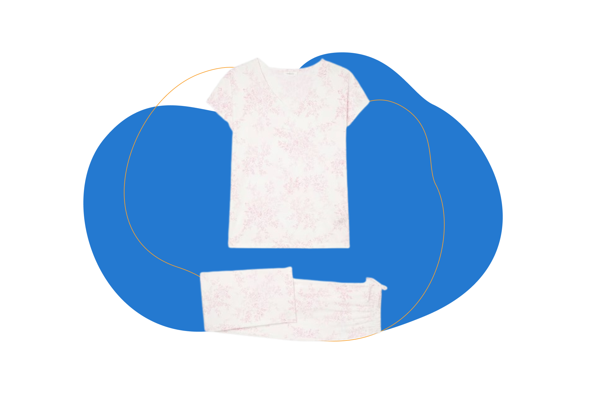 Pijama de mujer escote pico largo Énfasis