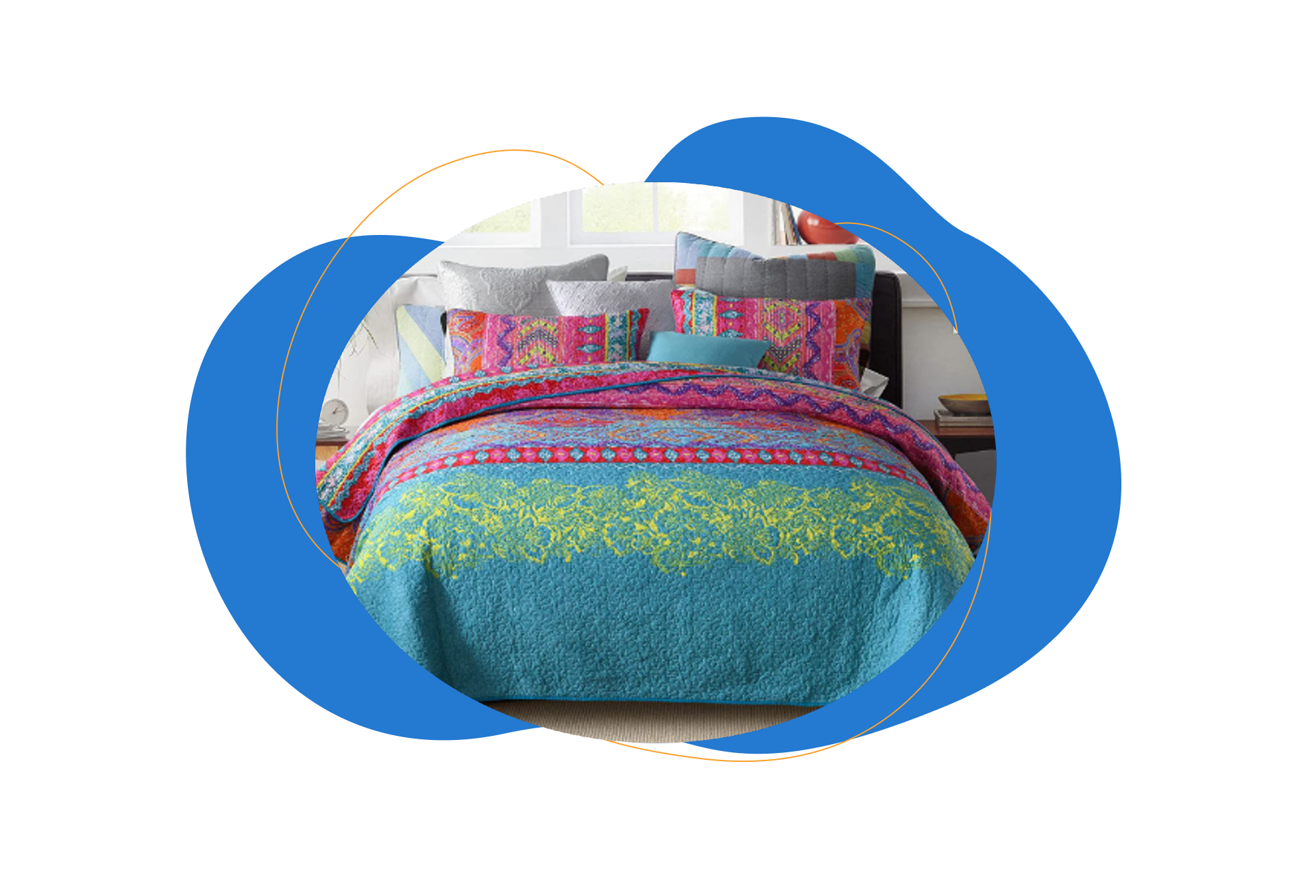 Qucover Colcha Fina de verano Cama 150