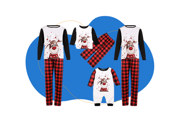 Raiodais Pijamas Navidad Familia