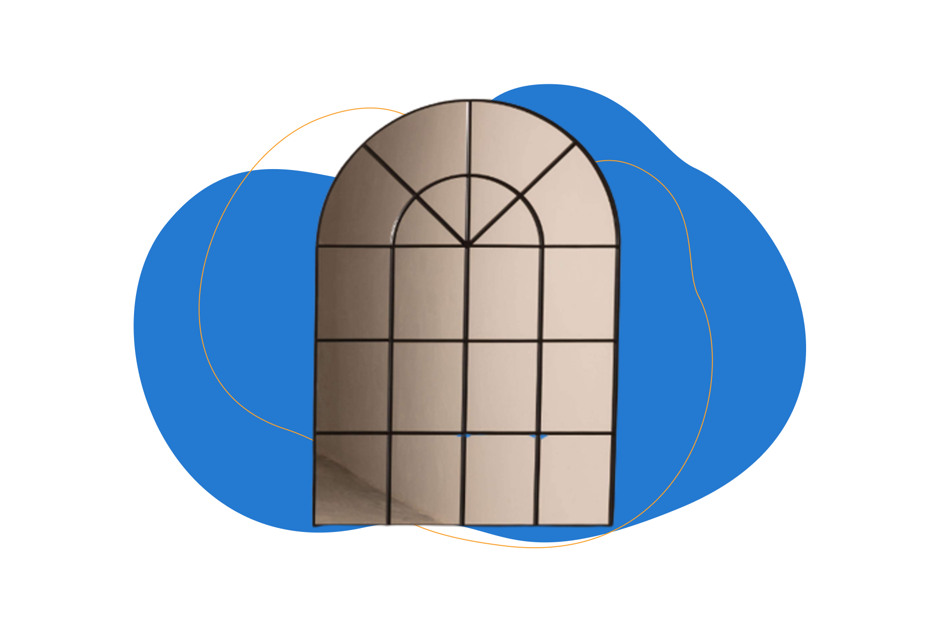 SKLUM Espejo de Pared en Metal Efecto Ventana