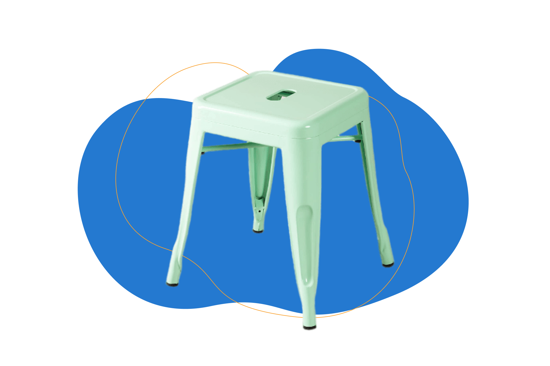 SKLUM Taburete Bajo en Acero LIX