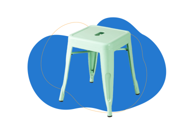 SKLUM Taburete Bajo en Acero LIX