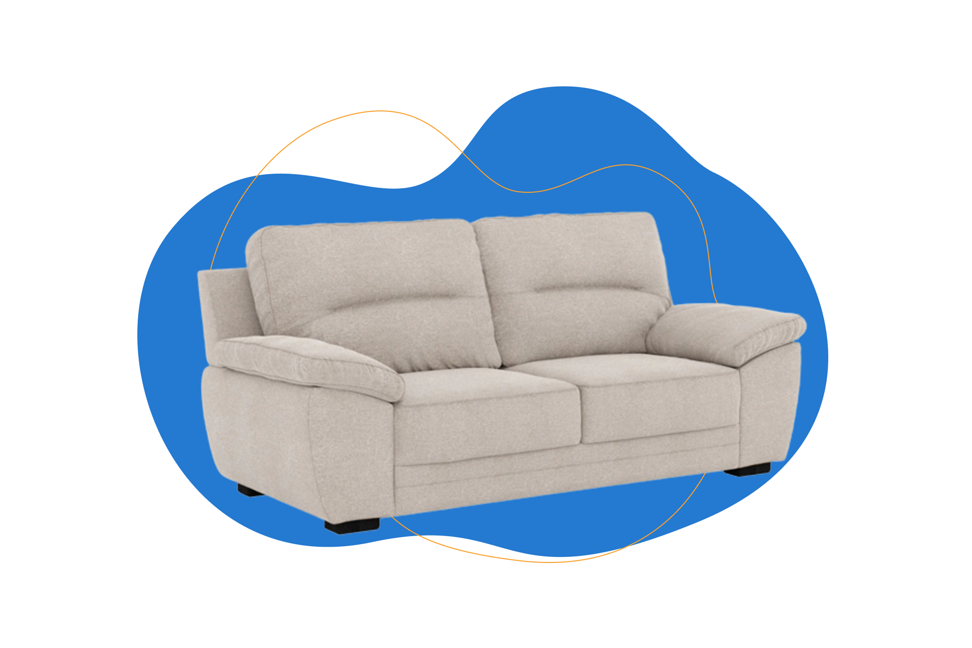 Sofá tapizado de 3 plazas Aries El Corte Inglés