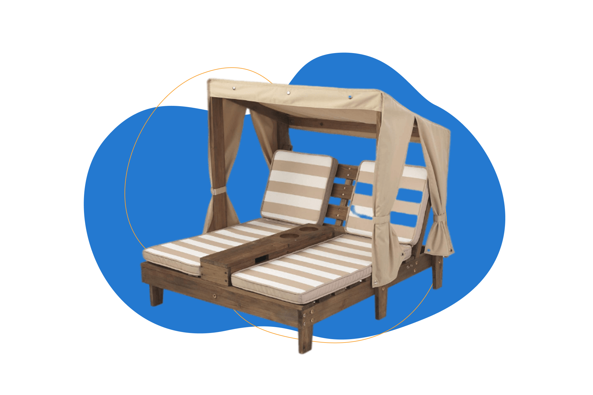 Tumbona KidKraft 534 doble de madera para niños