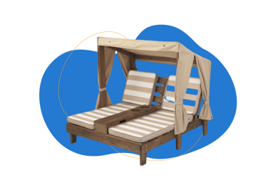 Tumbona KidKraft 534 doble de madera para niños