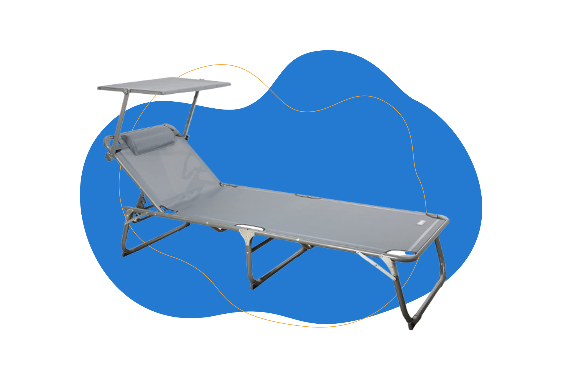 Tumbona Homecall - Tumbona plegable XXL con parasol