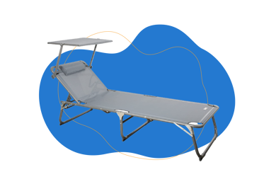 Tumbona Homecall - Tumbona plegable XXL con parasol