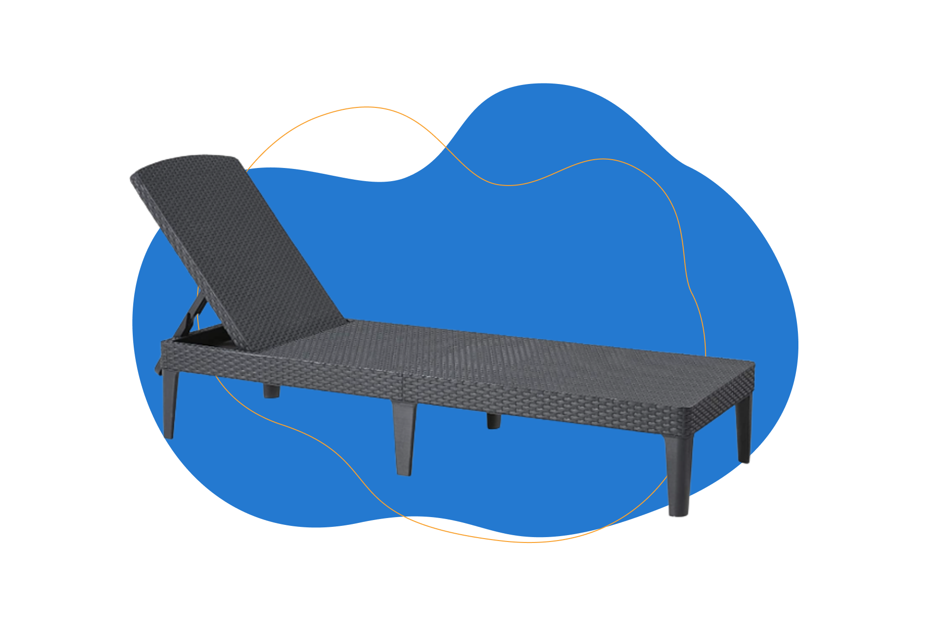 Tumbona Keter plegable de jardín exterior Jaipur