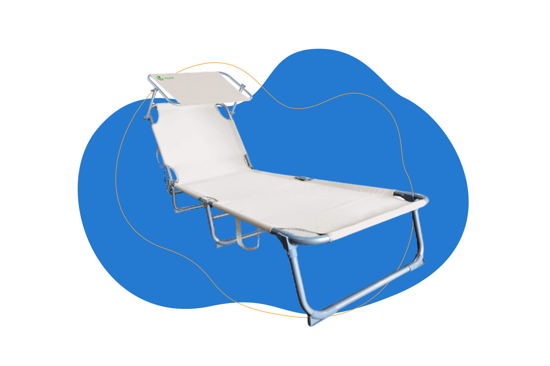 Tumbona VOUNOT – Juego de 2 tumbonas con Parasol