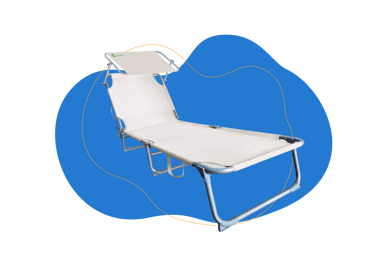 Tumbona VOUNOT – Juego de 2 tumbonas con Parasol