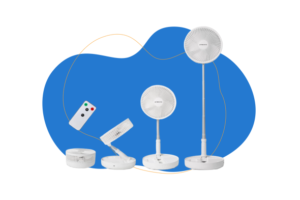 Ventilador de Pie Portátil Auto-rotación de Primevolve