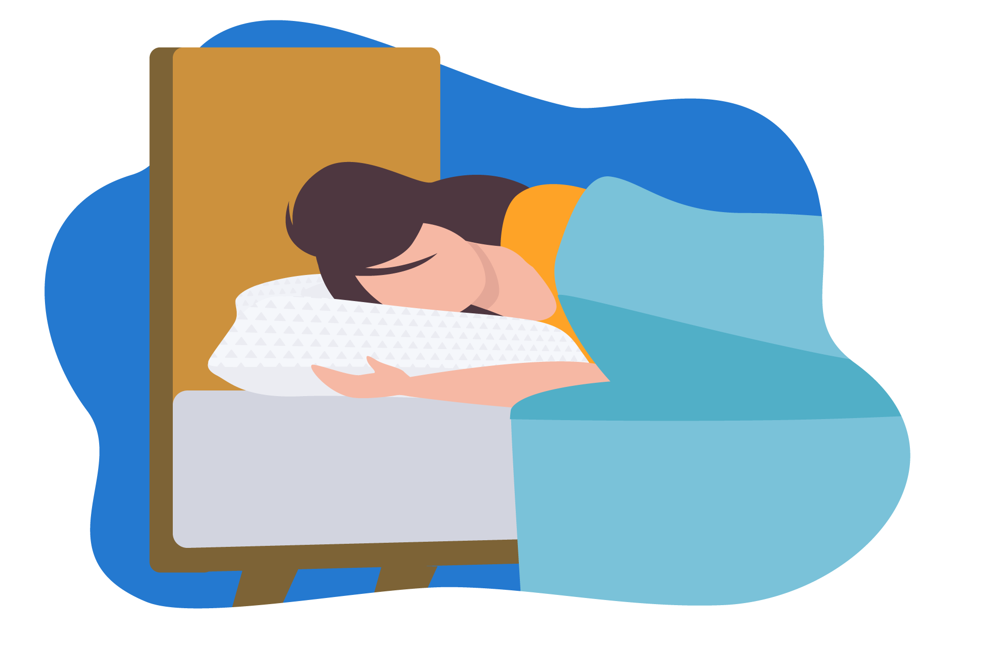 mujer durmiendo de lado