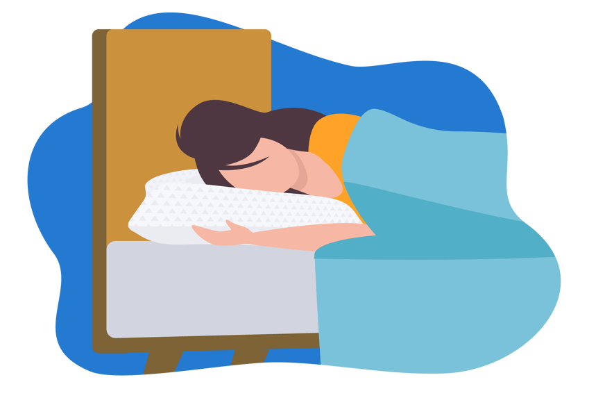 mujer durmiendo de lado