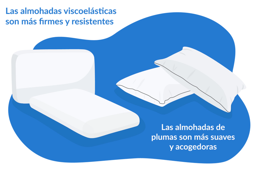 almohada de plumas vs visco