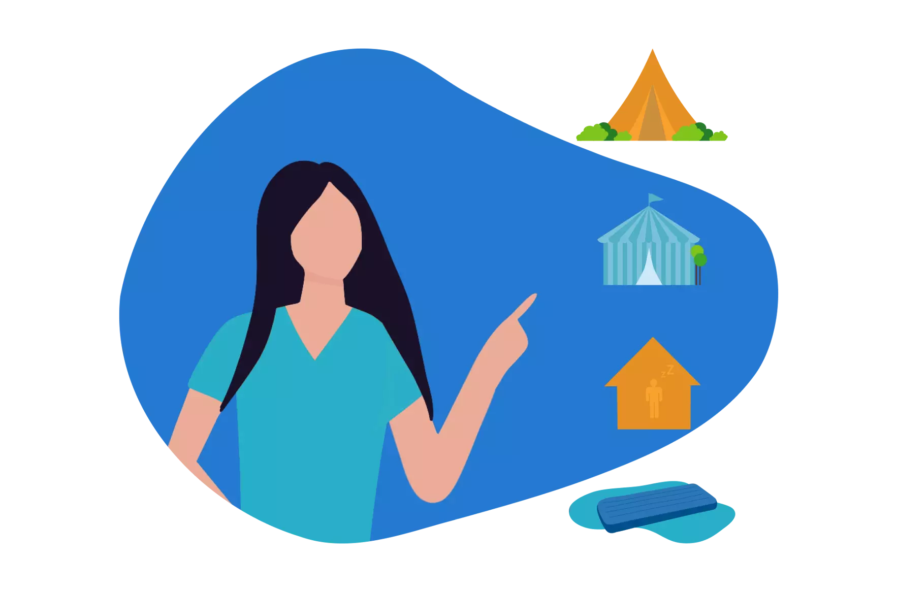 colchon hinchable acampada