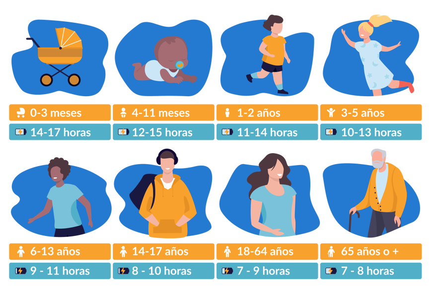 horas que hay que dormir dependiendo la edad