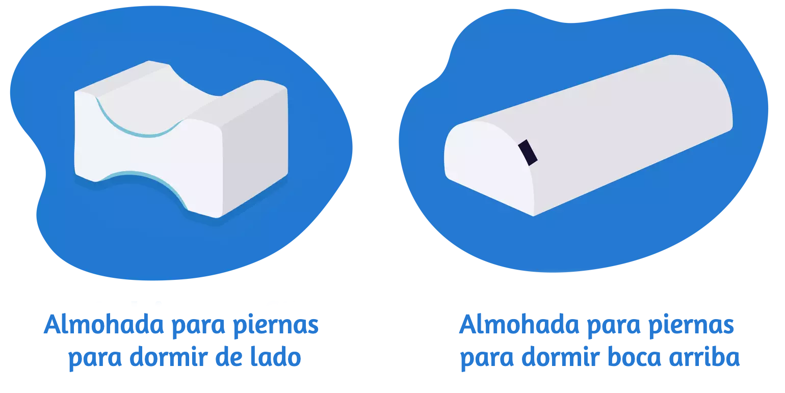 almohada para piernas tipos