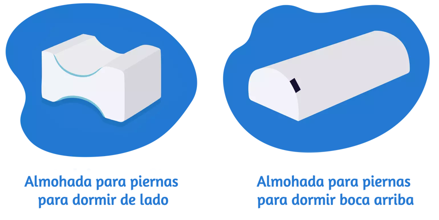 almohada para piernas tipos
